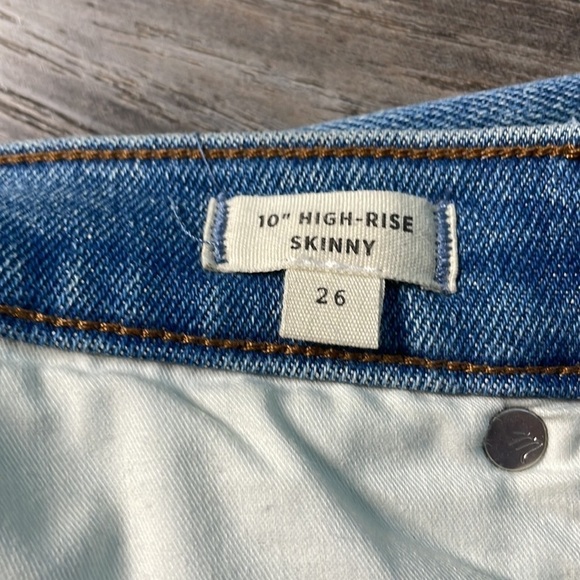 Madewell Women’s 10” High Rise Skinny Jeans with Raw Hem, size 26 - Picture 3 of 11